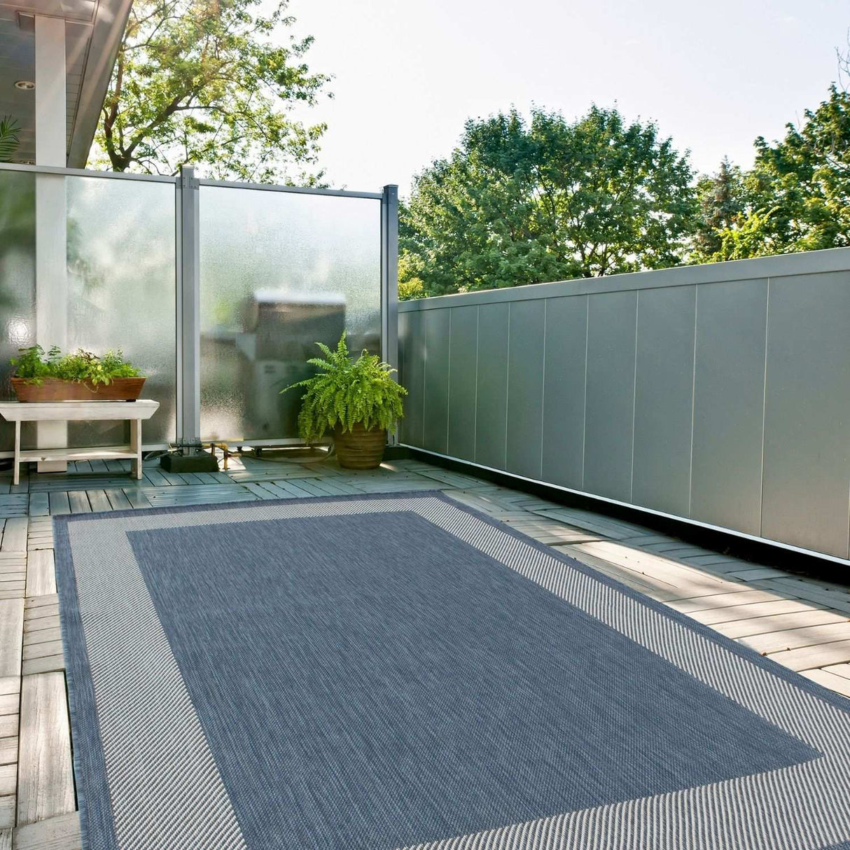 Ecology Outdoor Rug Blue 200BL by The Rugs