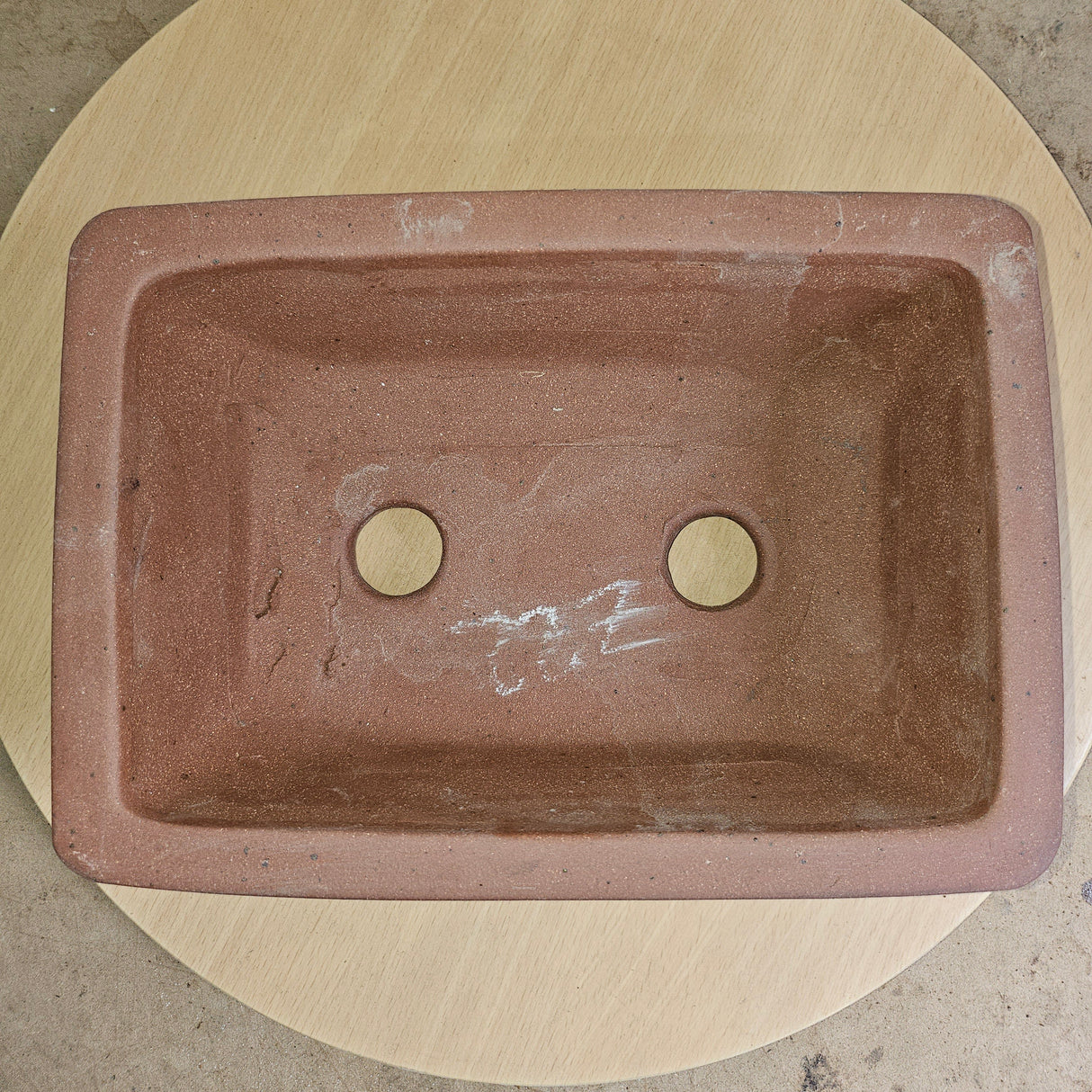 Yorkshire Bonsai Premium Unglazed Rectangular Bonsai Pot Brown