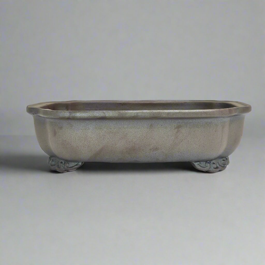 Yorkshire Bonsai Unglazed Rectangular Bonsai Pot Brown - 23cm