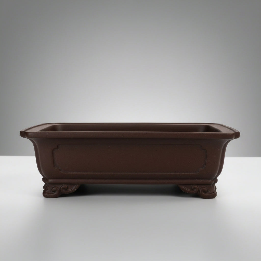 Yorkshire Bonsai Unglazed Bonsai Pot Rectangle Brown - 26cm