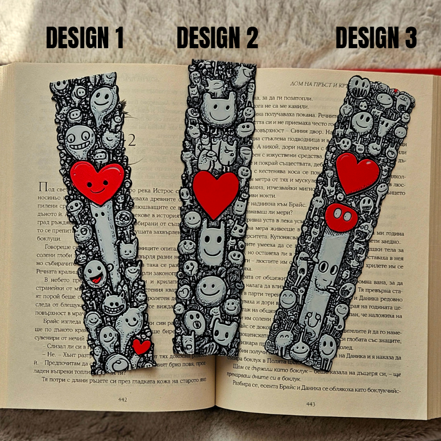 Filamora Studios Love Doodles Bookmark Set