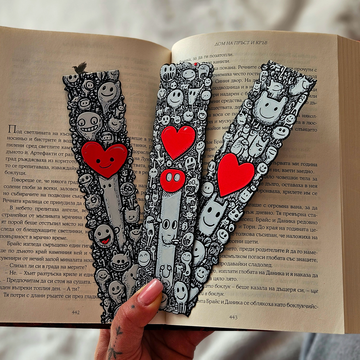 Filamora Studios Love Doodles Bookmark Set