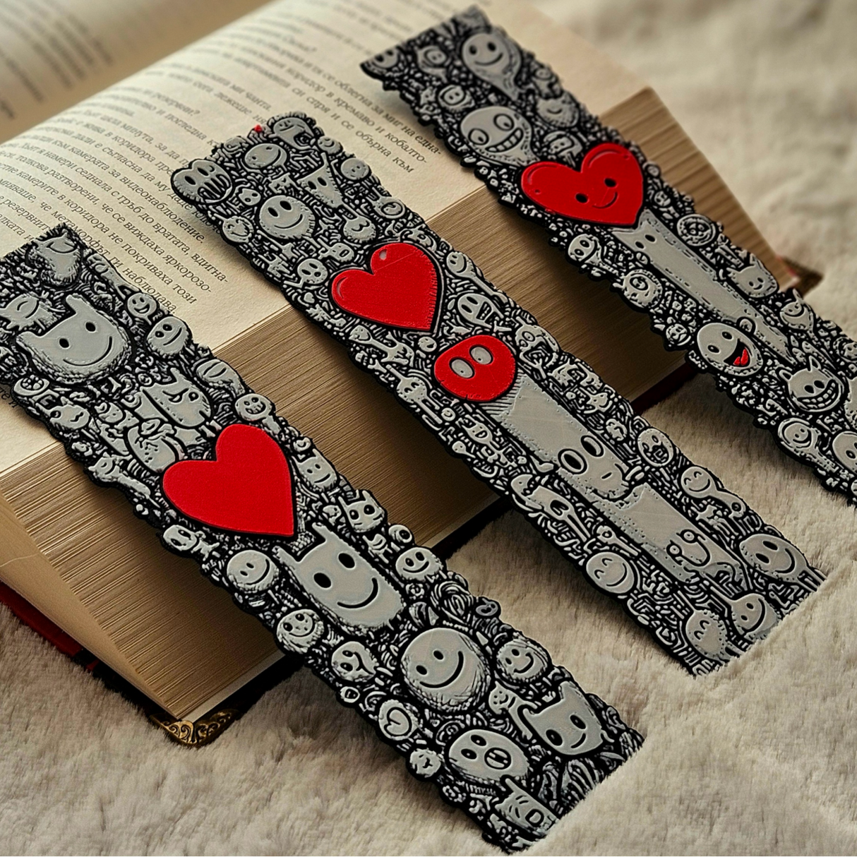 Filamora Studios Love Doodles Bookmark Set