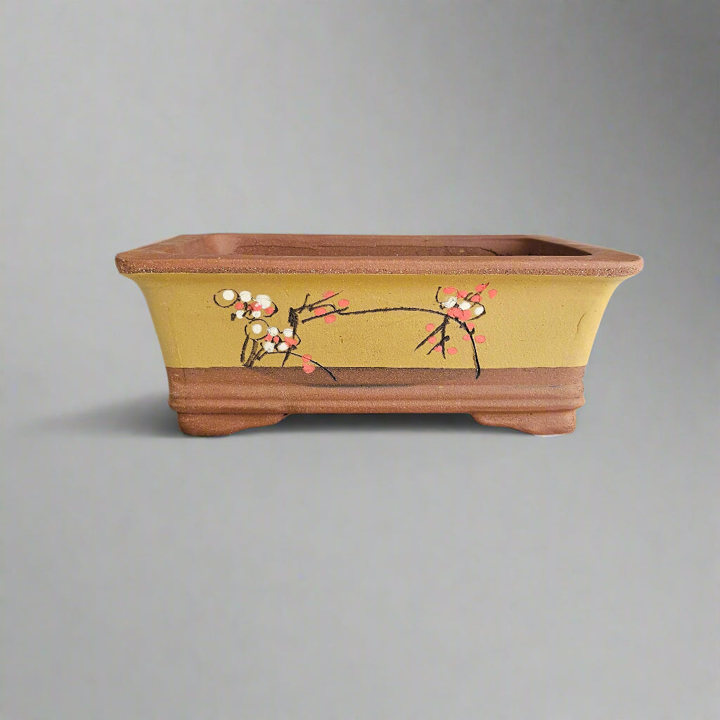 Yorkshire Bonsai Premium Unglazed Rectangular Bonsai Pot Brown