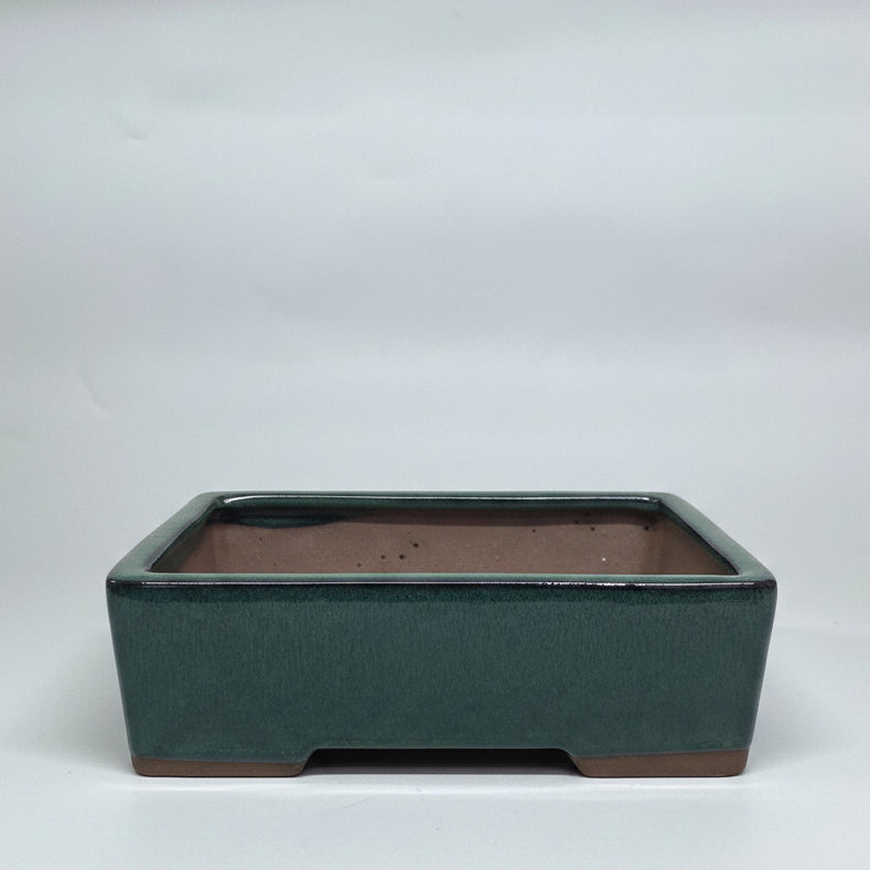 Yorkshire Bonsai Dark Green Rectangular Bonsai Pot - 30cm