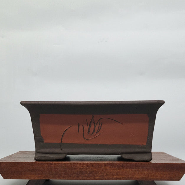 Yorkshire Bonsai Painted Unglazed Bonsai Pot Rectangle Brown - 25cm