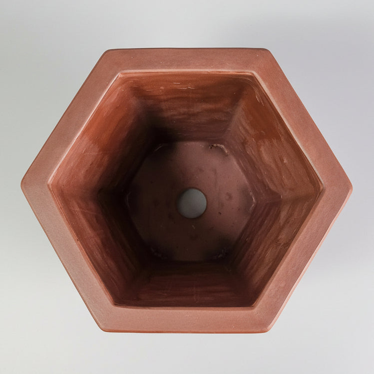 Yorkshire Bonsai Unglazed Cascade Bonsai Pot Brown - 17cm