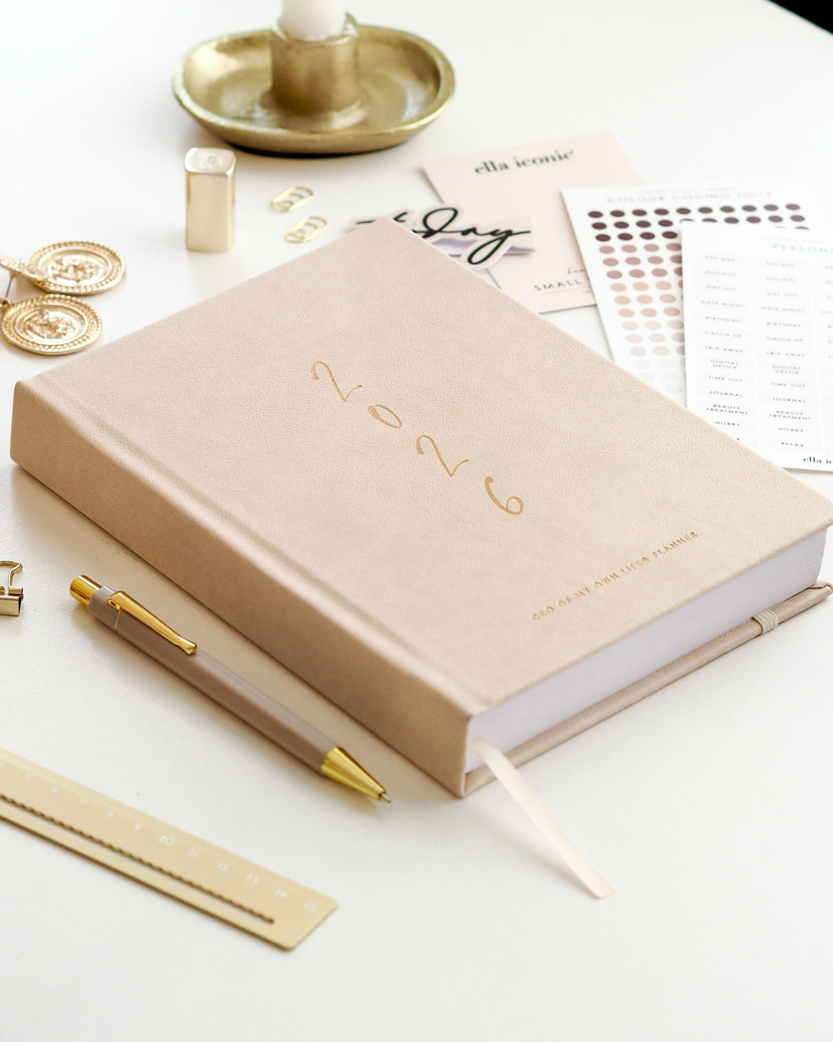 EllaIconic 2026 Weekly Life Planner Sand Dunes Editionnes