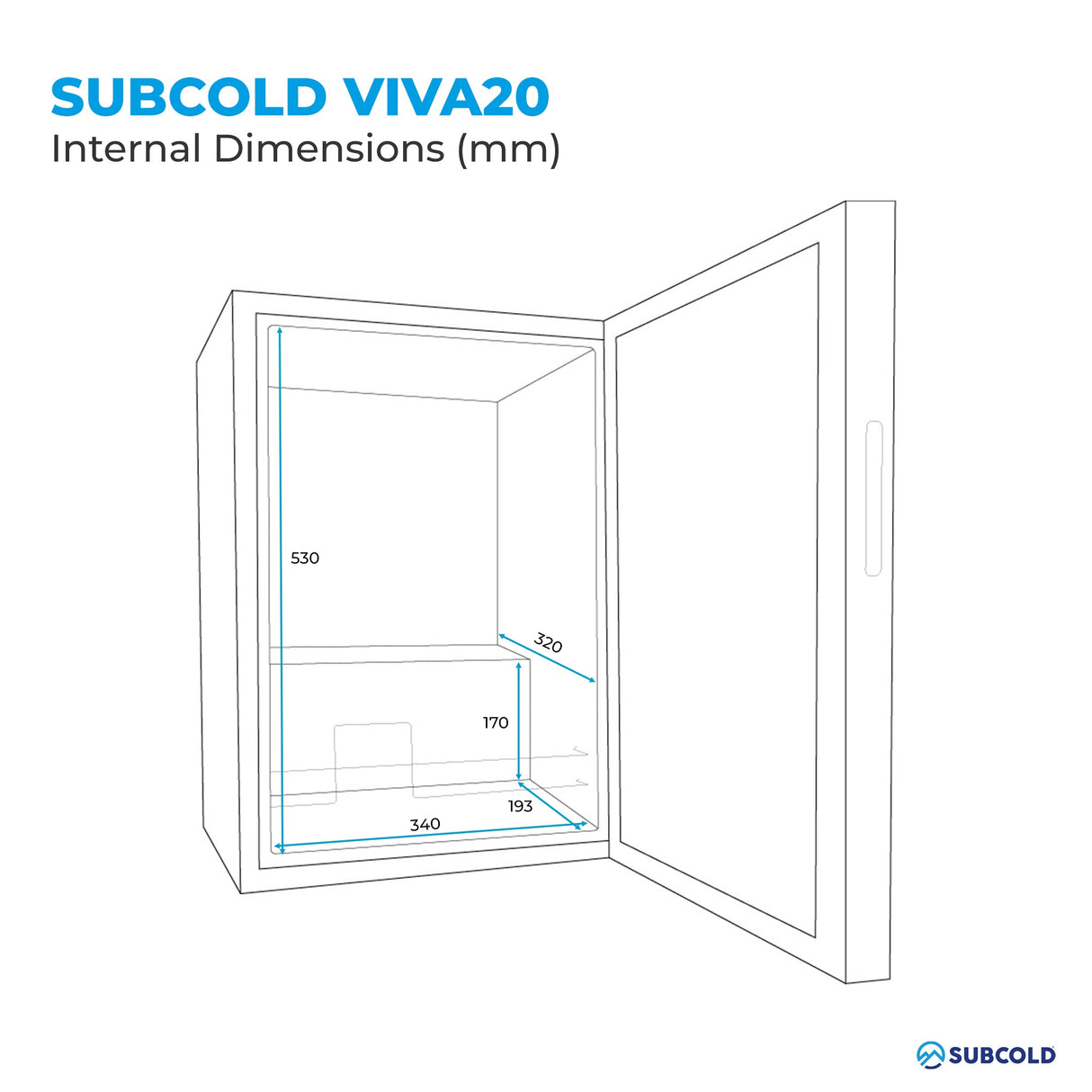Subcold Viva20 LED Wine Cooler | 20 Bottle