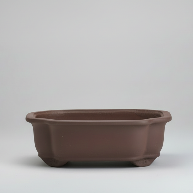 Yorkshire Bonsai Unglazed Floral Bonsai Pot Brown - 20cm