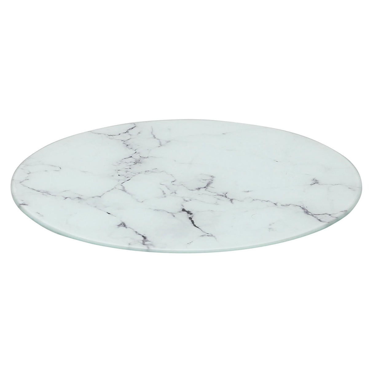 Rinkit Round Glass Chopping Board Marble - 30cm