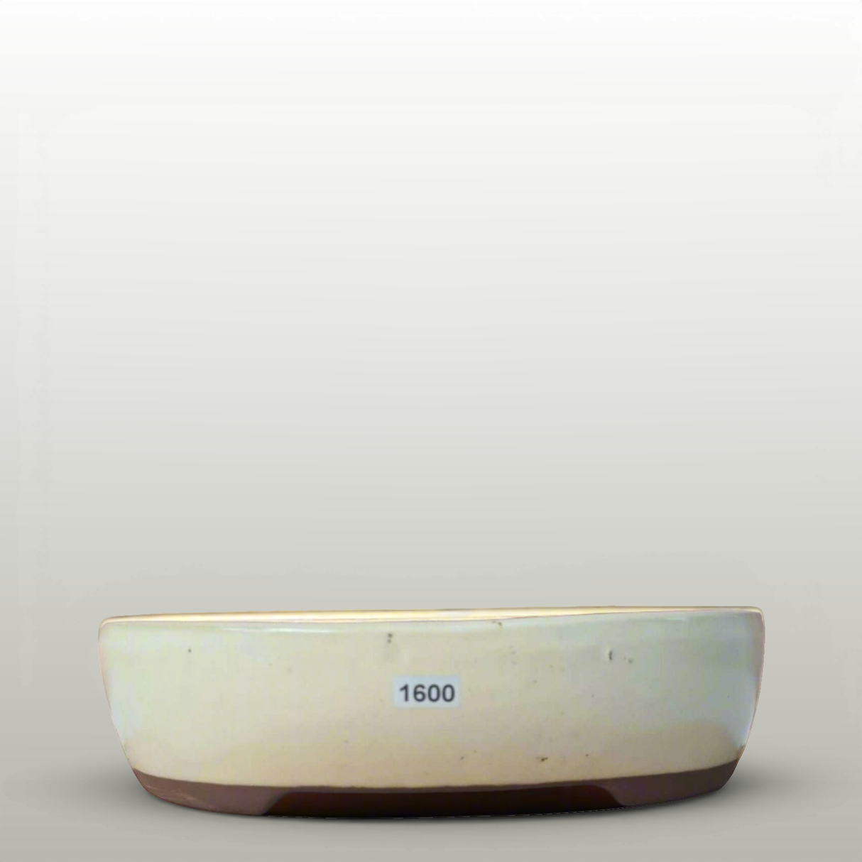Yorkshire Bonsai White Glazed Bonsai Pot - 26cm