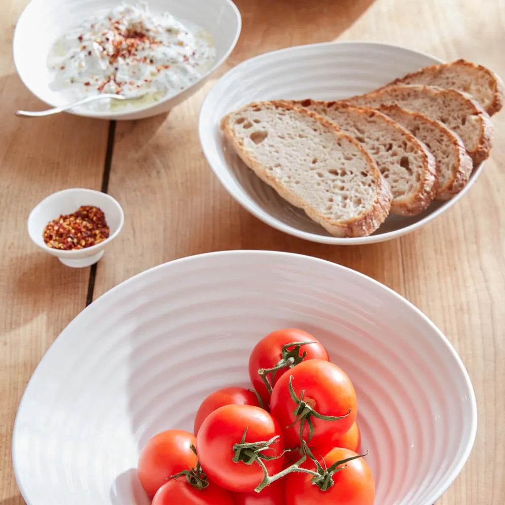 Portmeirion Sophie Conran Porcelain Salad Bowls, Set of 3, White