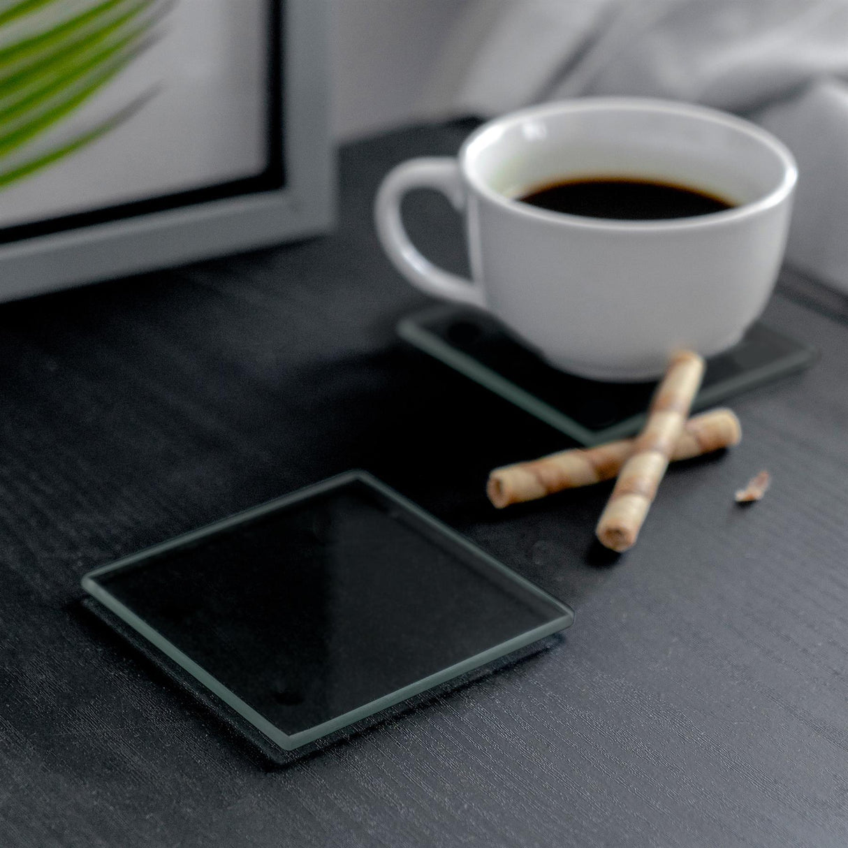 Rinkit Square Glass Coasters Pack of 6 – 10cm