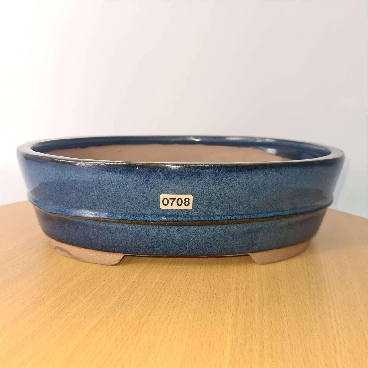 Yorkshire Bonsai Glazed Bonsai Pot Oval Blue Ceramic - 31cm