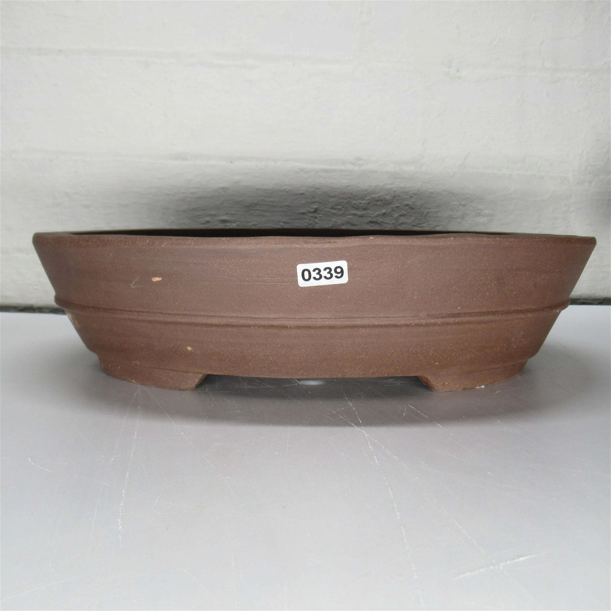 Yorkshire Bonsai Unglazed Brown Oval Bonsai Pot - 31cm