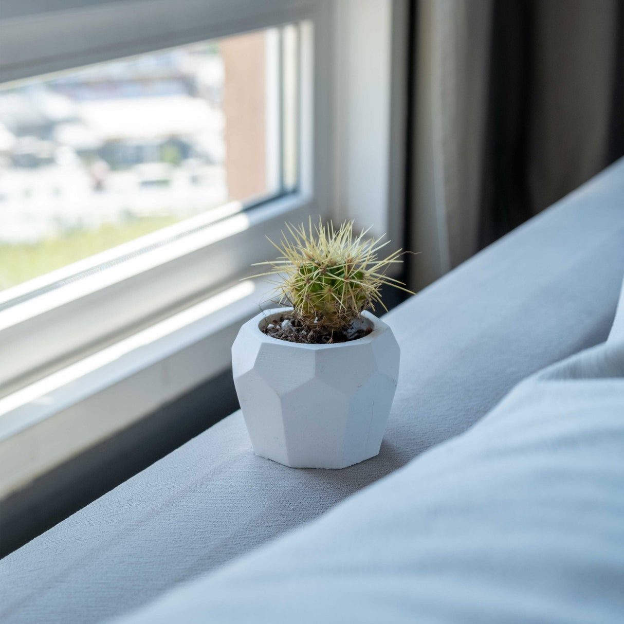 Gloria Home White Concrete Bee Home Pot