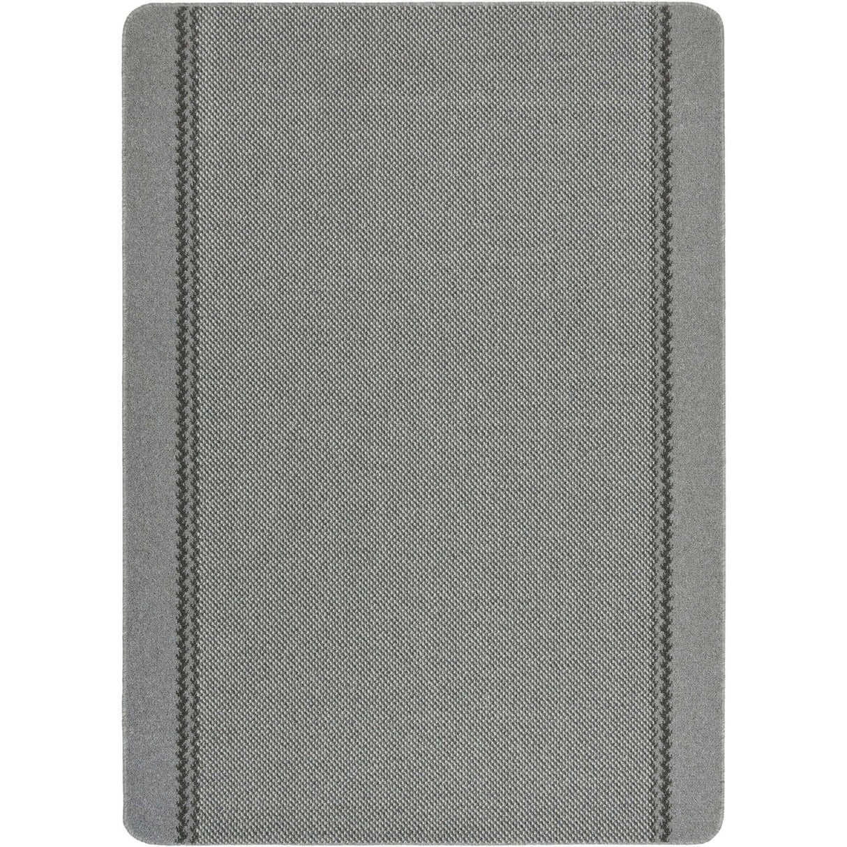 Washable Designer Bordered Grey Rug | 116G