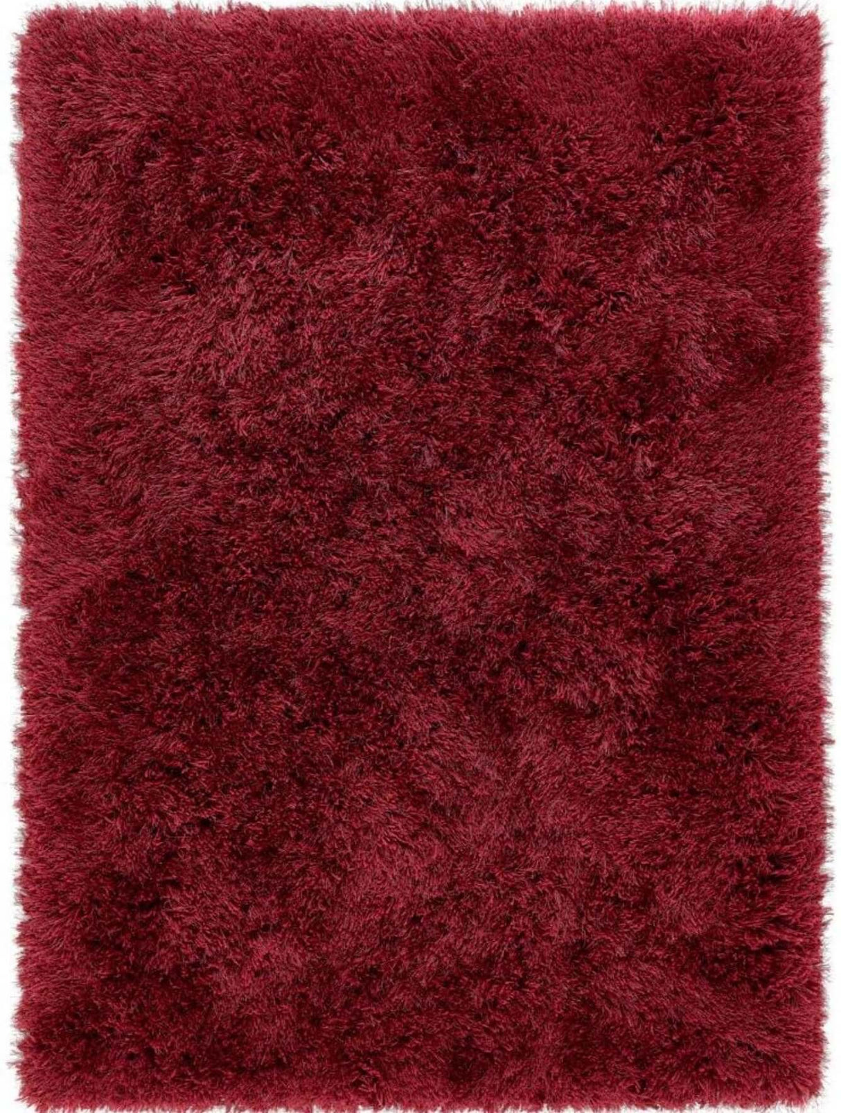 The Rugs Extravagance Wine Red Shaggy Rug