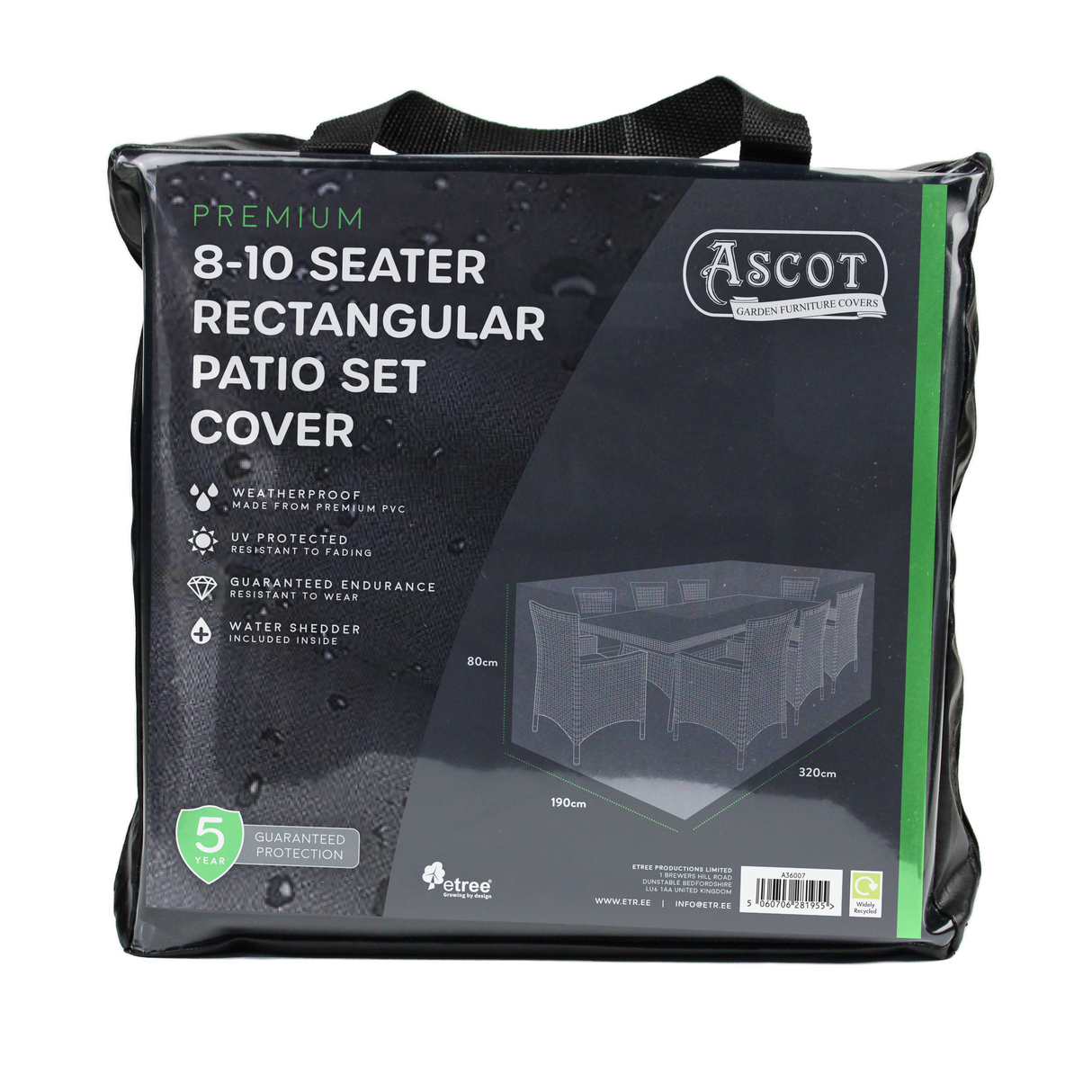 Etree Premium Extra Large 8-10 seater Rectangular Patio Set Cover