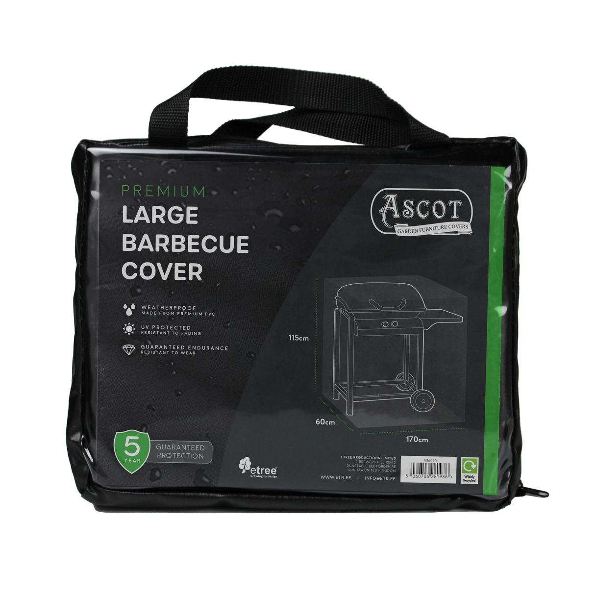 Etree Premium Large Barbecue Cover - 170 X 60 X 115 (H) cm