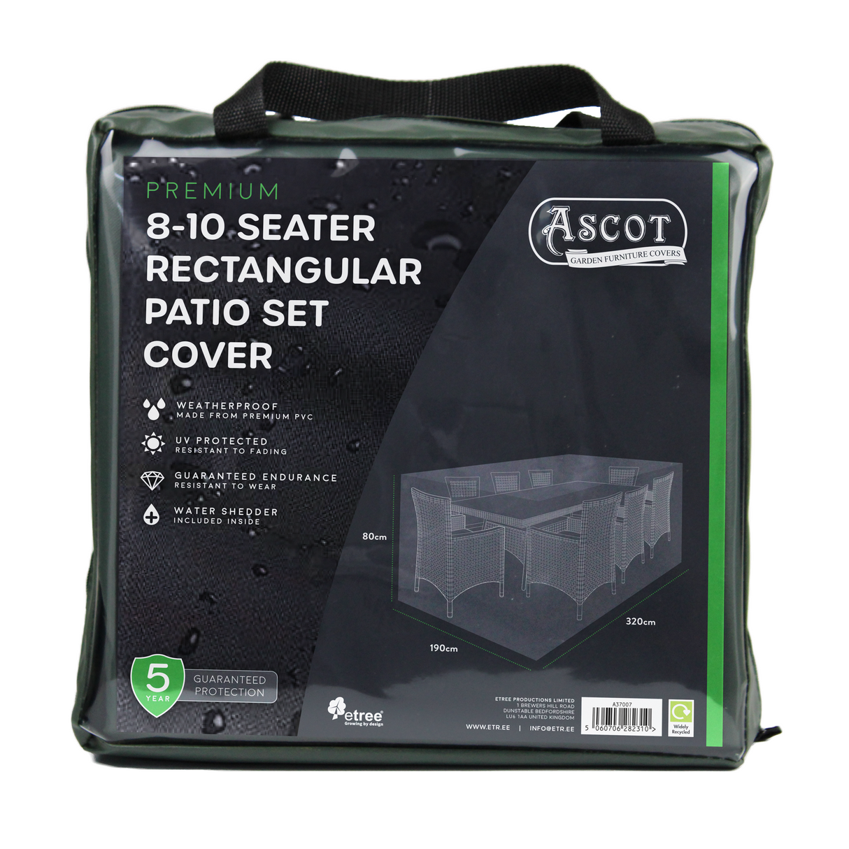 Etree Premium Extra Large 8-10 seater Rectangular Patio Set Cover