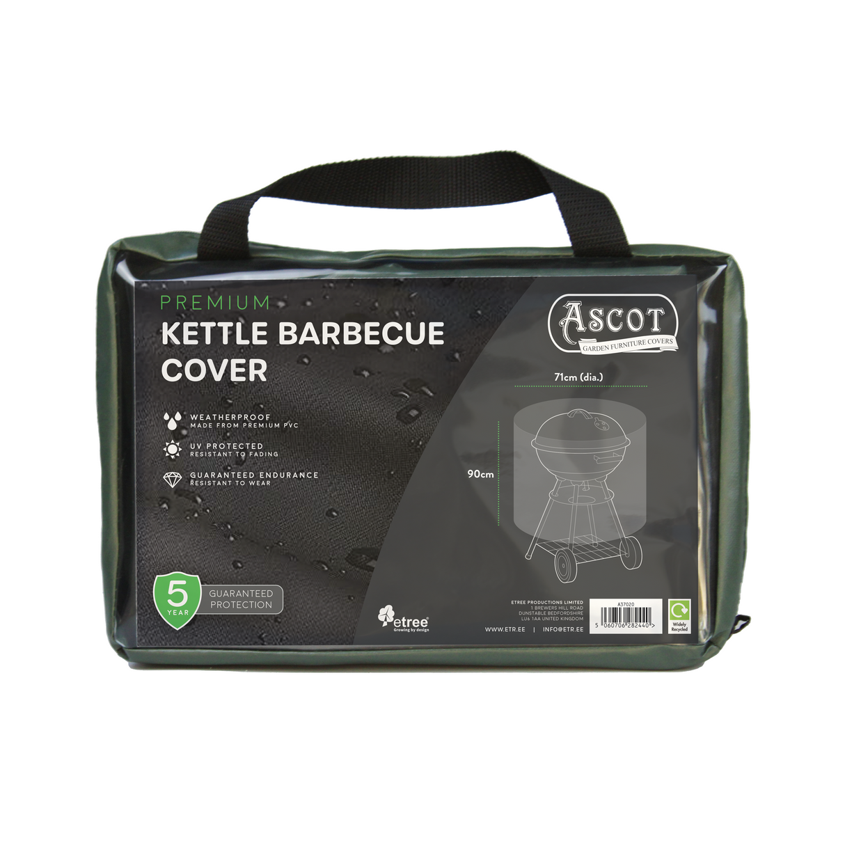 Etree Premium Kettle Barbecue Cover - 71 (Dia.) X 90 (H) cm