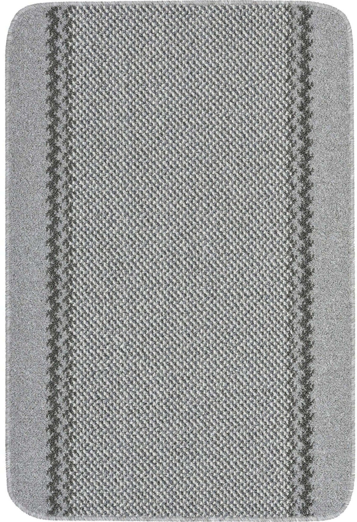 Washable Designer Bordered Grey Rug | 116G