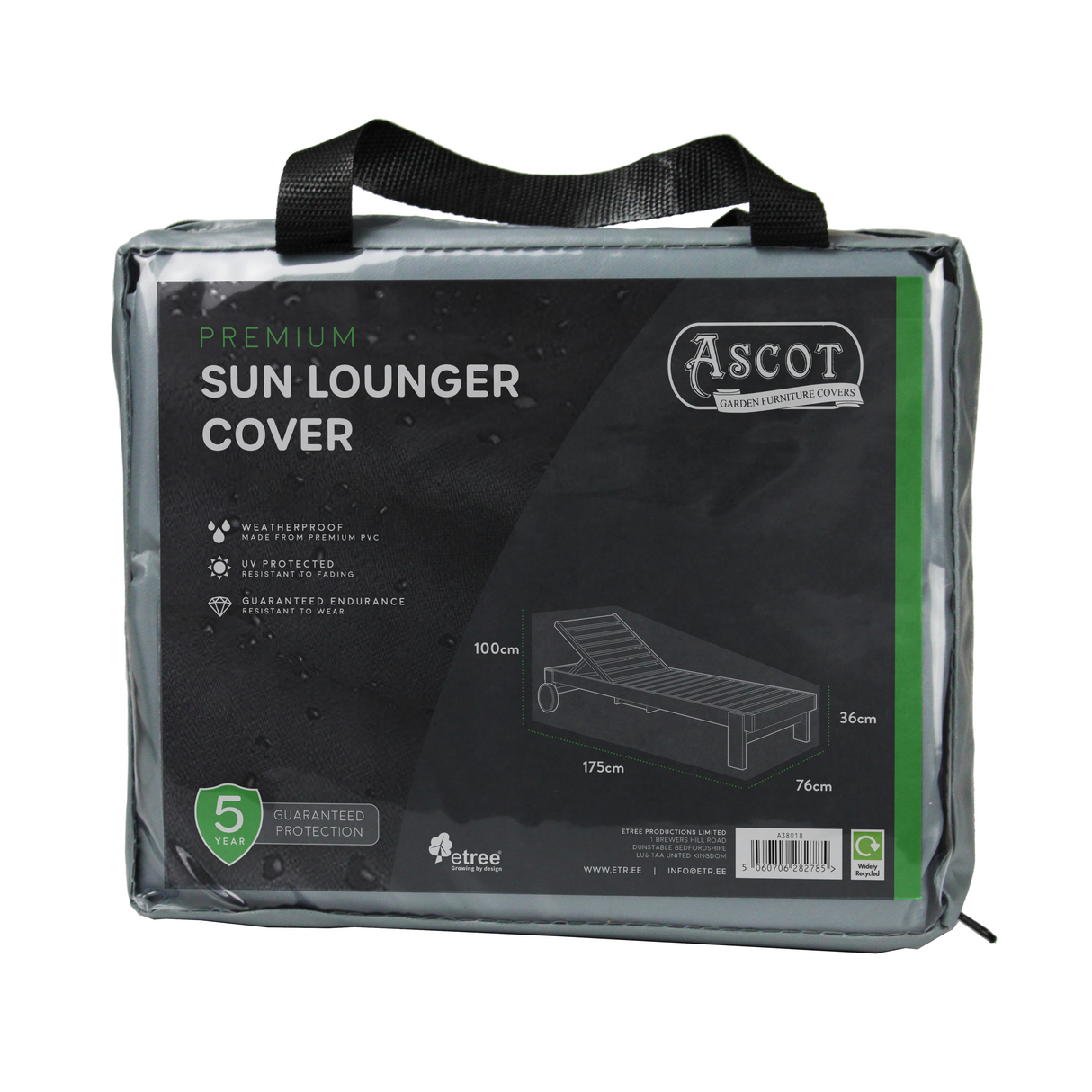 Etree Premium Sun Lounger Cover Waterproof - 76×175cm