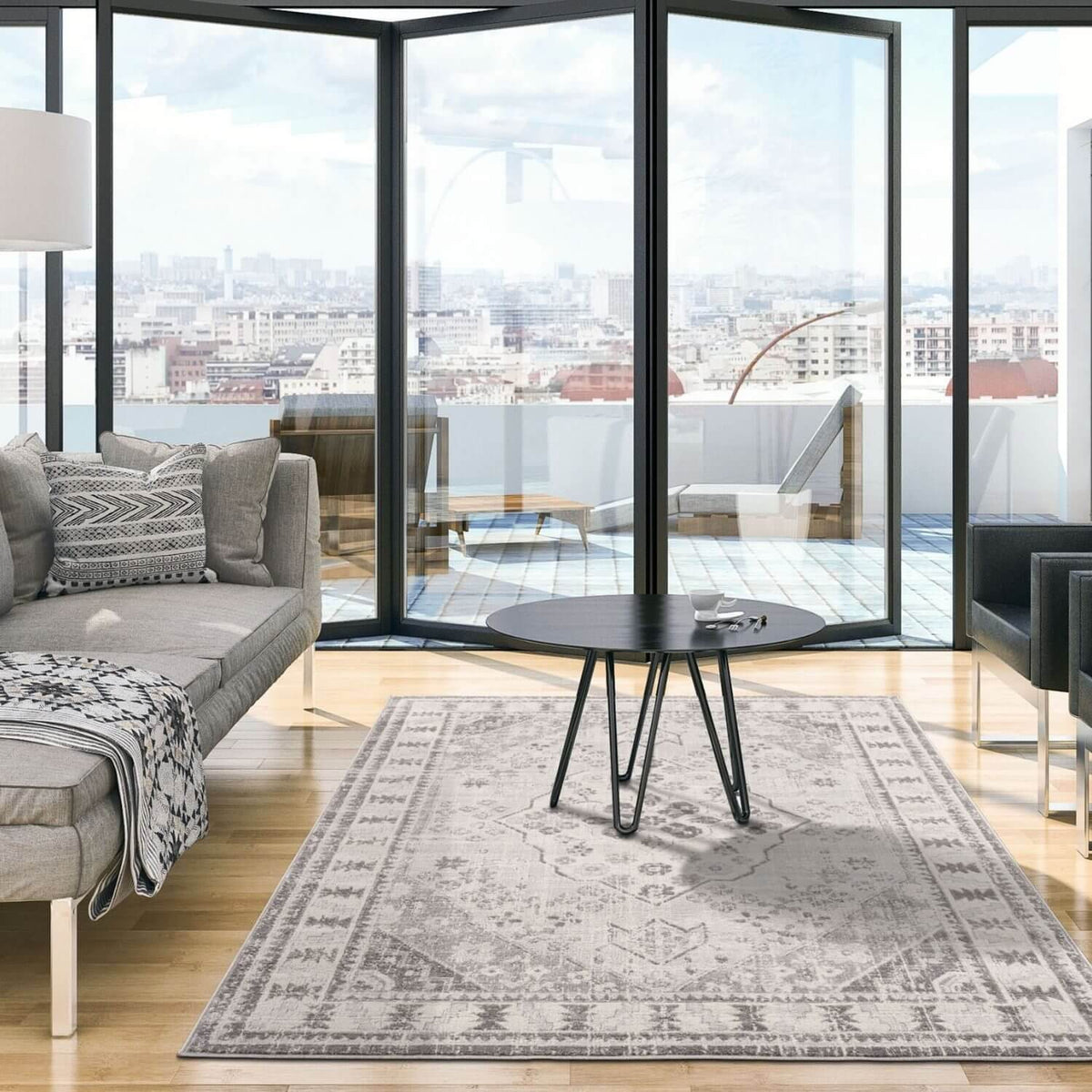 Montana Oriental Grey Rug 3920G by The Rugs