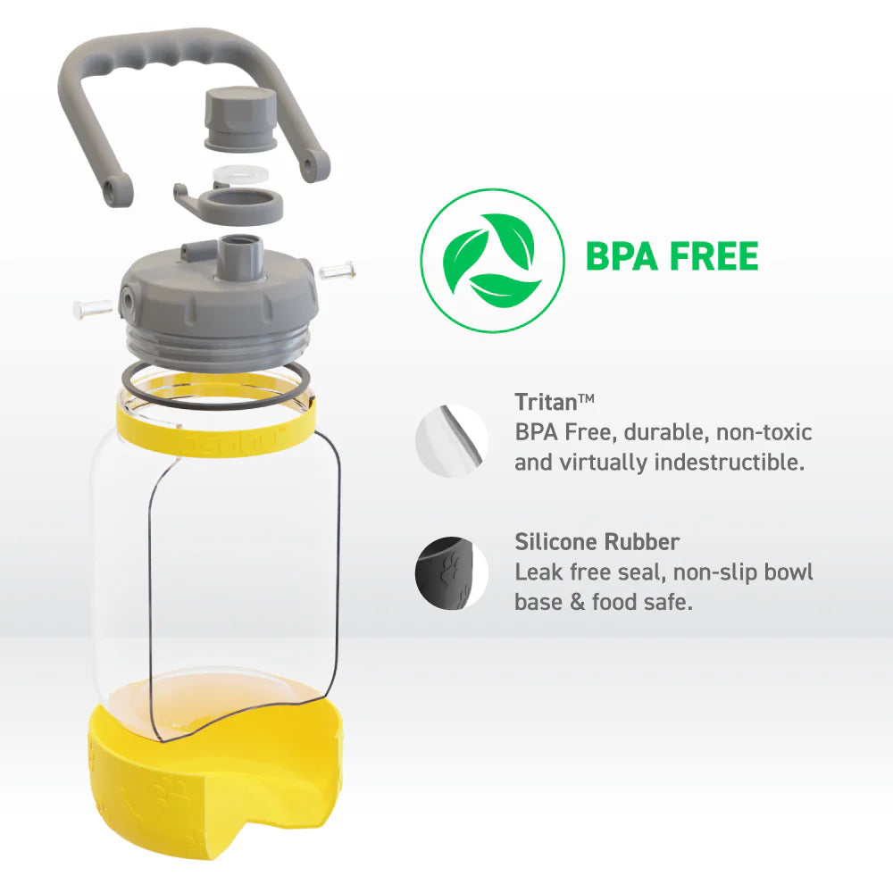 Asobu The Barkley Tritan Bottle, Mustard, 50 oz