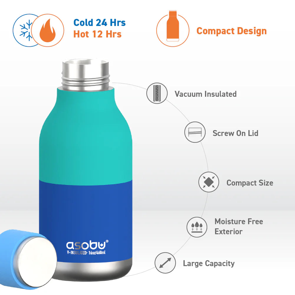Asobu Urban Bottle, 460 ml, Pastel Blue