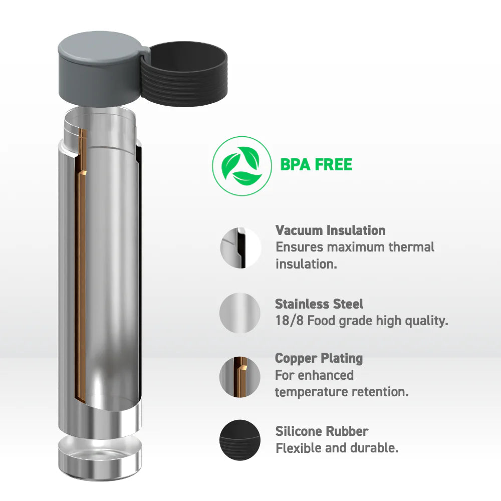 Asobu Skinny Mini Flask, 230 ml, Pink