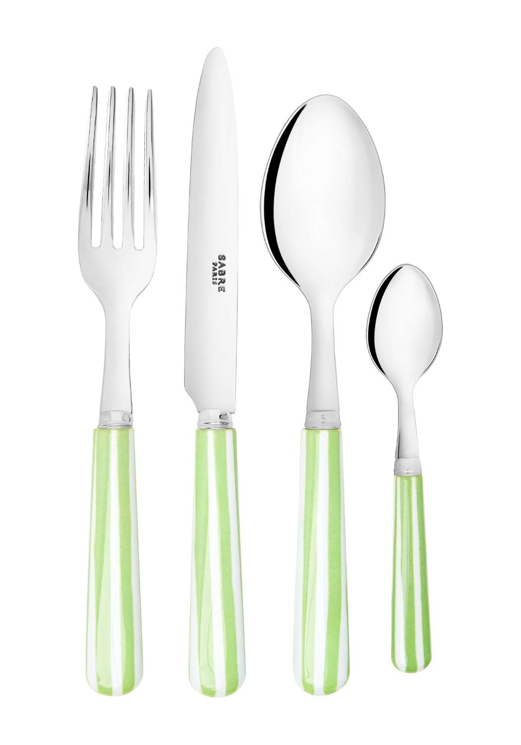 Casa by Josephine Jenno Green & White Candy Stripe Cutlery Set 4 Piece