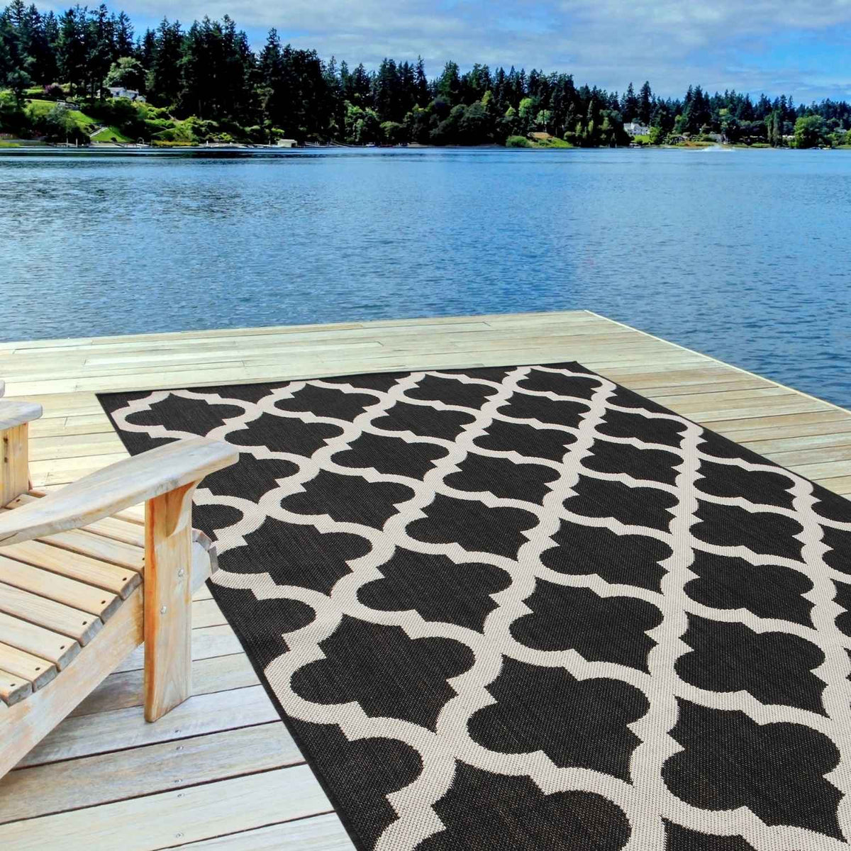The Rugs Ecology Outdoor Rug Black 400B