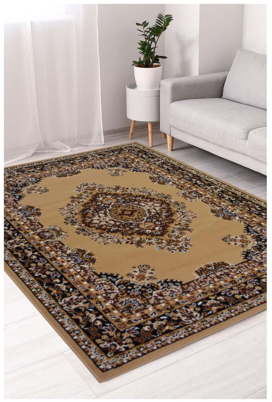 Maestro Traditional Brown Rug | 100% polypropylene