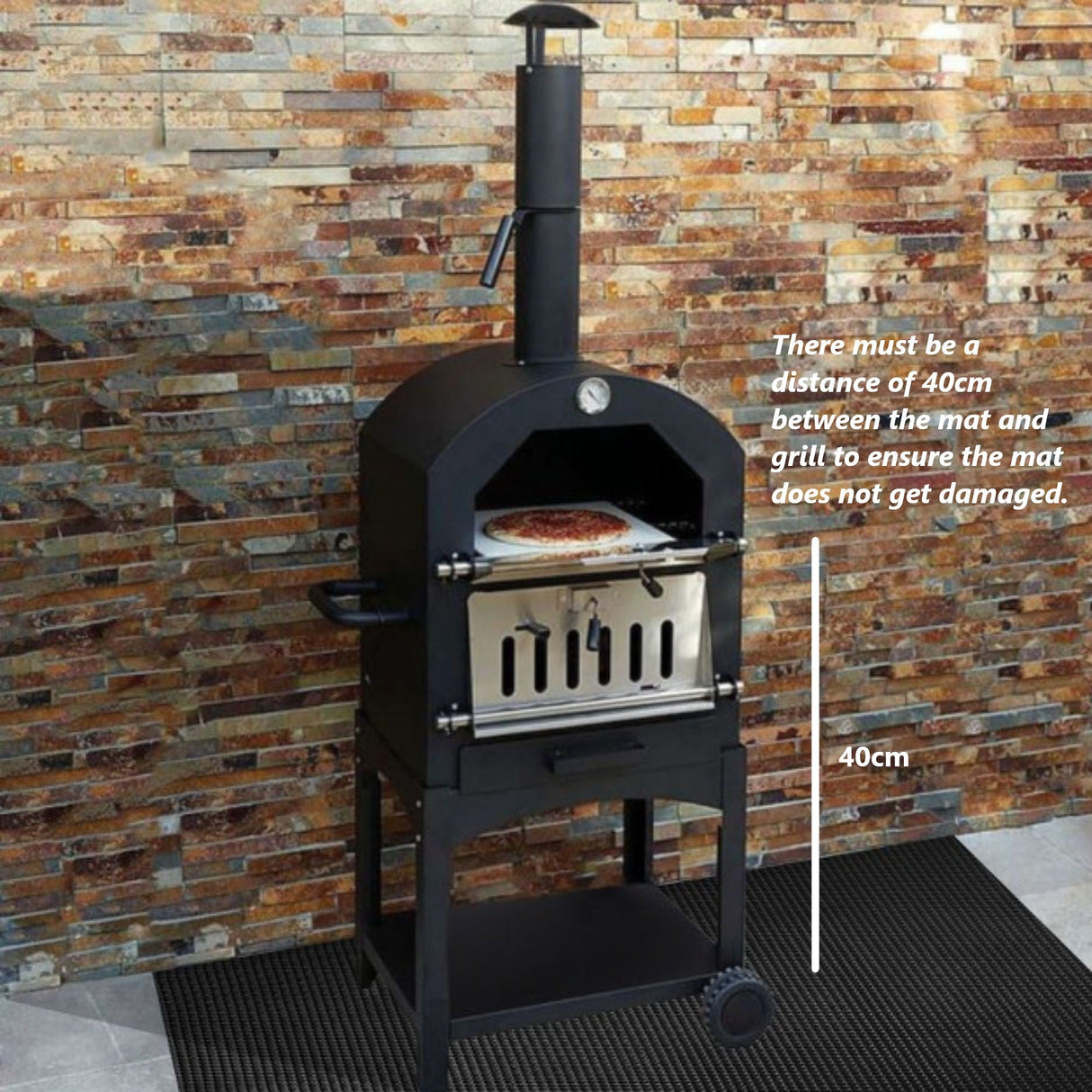Nicoman BBQ Floor Protection Mat - 150cm x 90cm