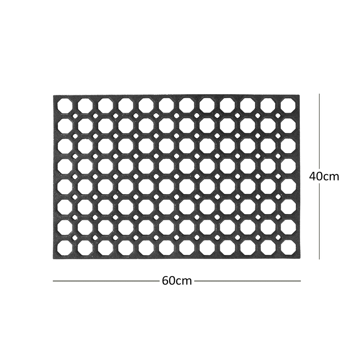 Nicoman Heavy Duty Non Slip Rubber Ring Entrance Doormat
