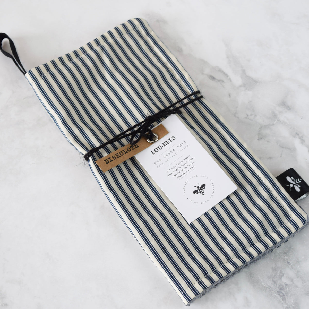 Lou-bees Navy Stripe Dish Cloth