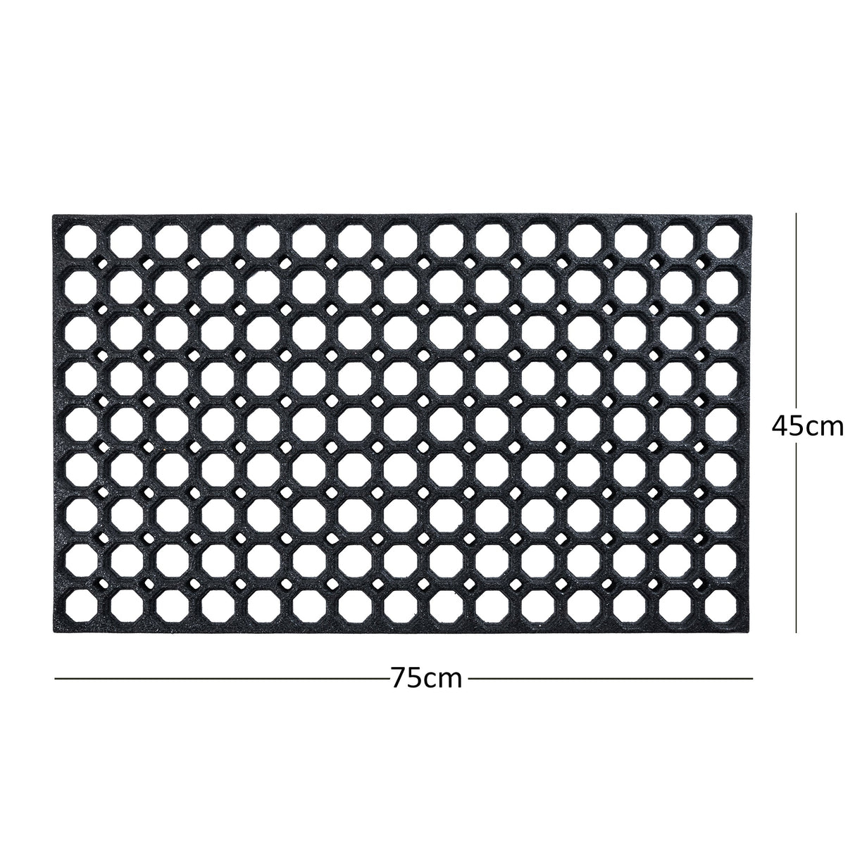 Nicoman Heavy Duty Non Slip Rubber Ring Entrance Doormat