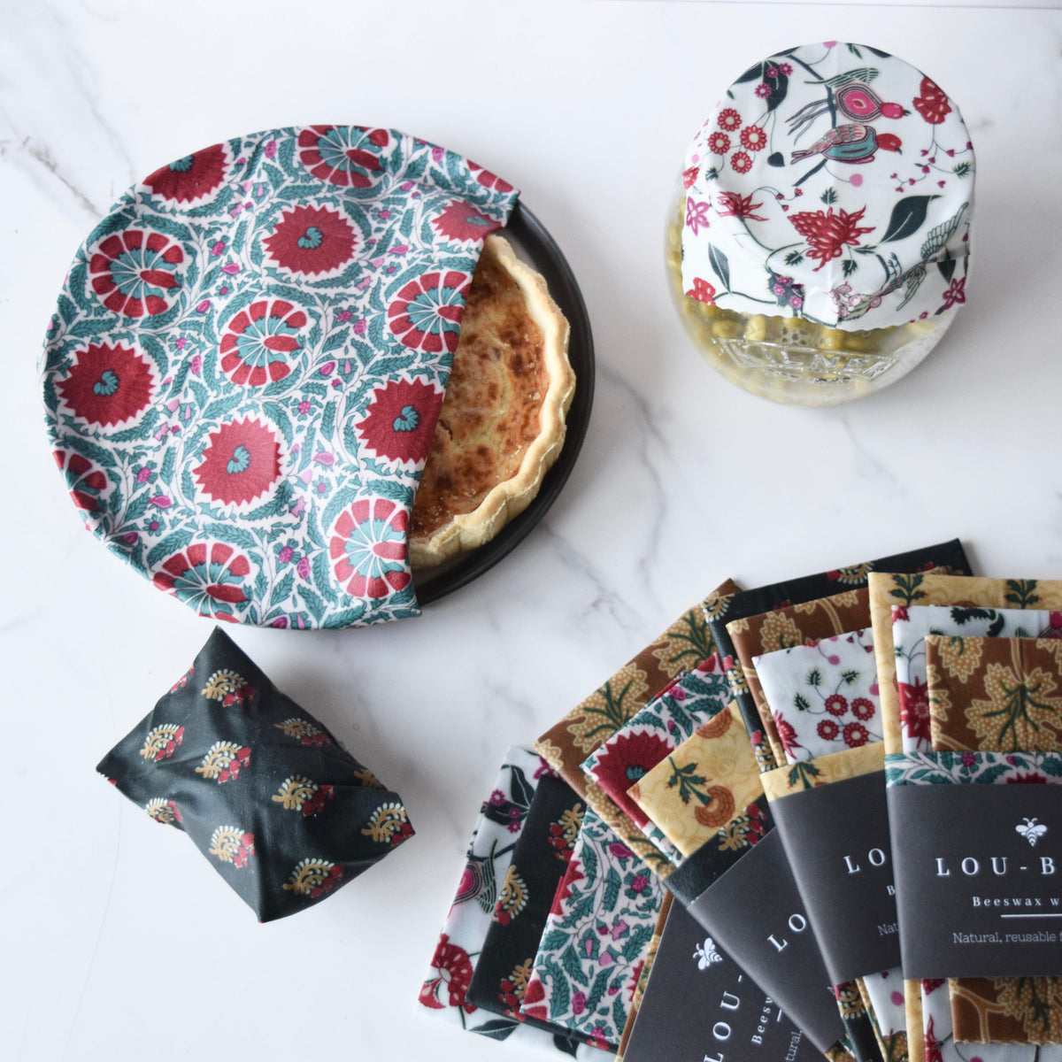 Lou-bees William Morris Indian Summer Beeswax Wraps