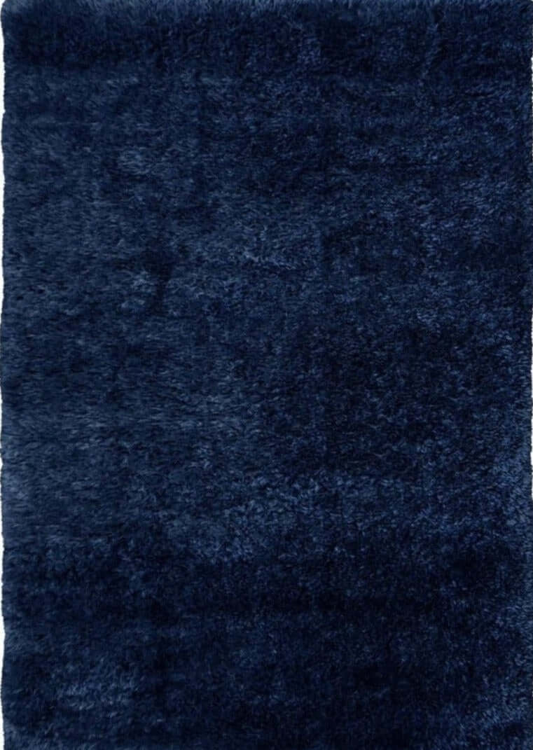 Lagom Navy Shaggy Rug - 100% polyester