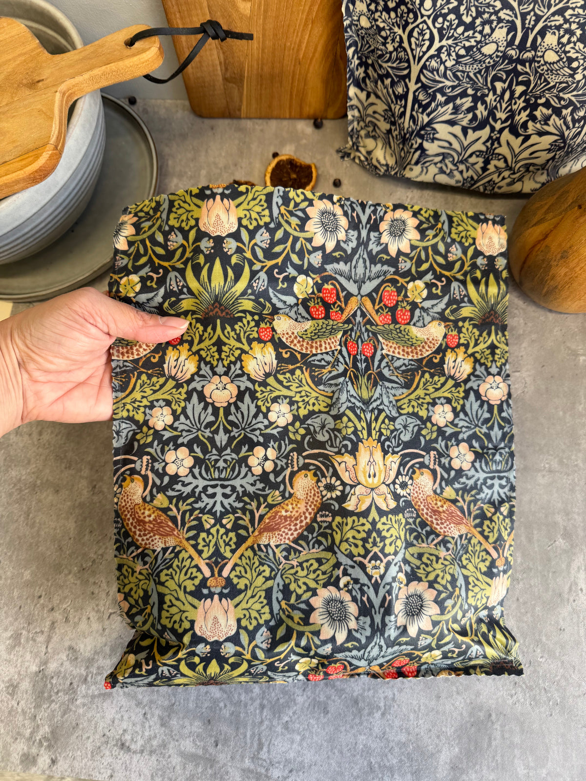 Lou-bees William Morris Beeswax Bag