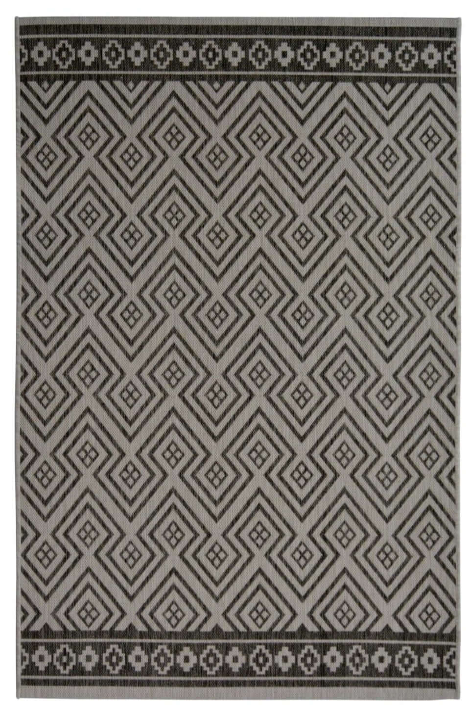 County Geo Grey Indoor‑Outdoor Rug by The Rugs