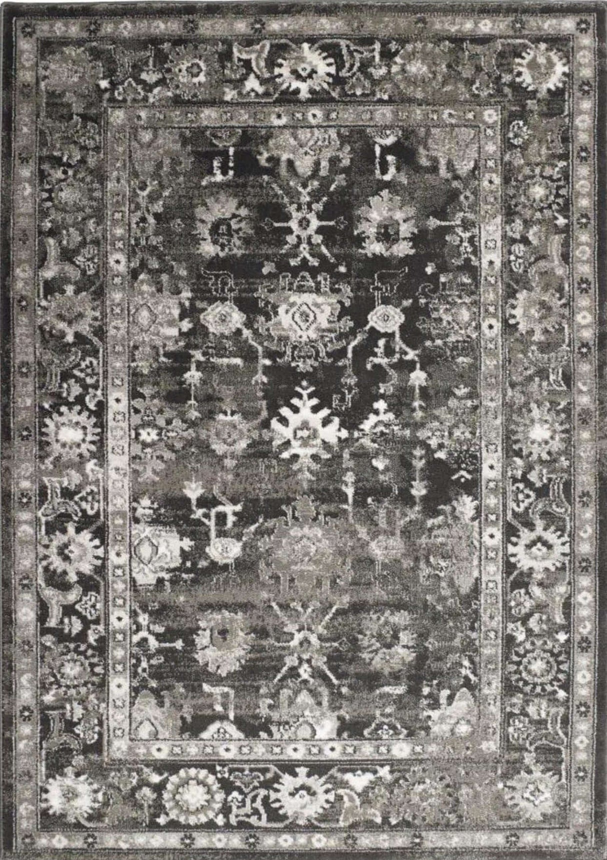 Anatolia Dark Grey Vintage Rug by The Rugs