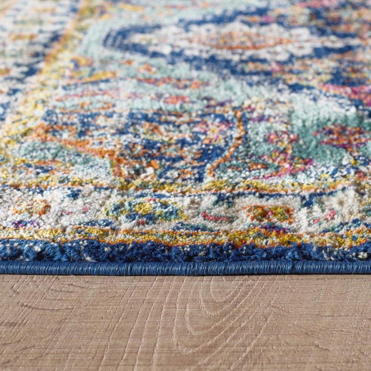 Granada Multicolour Vintage Rug Emerald by The Rugs