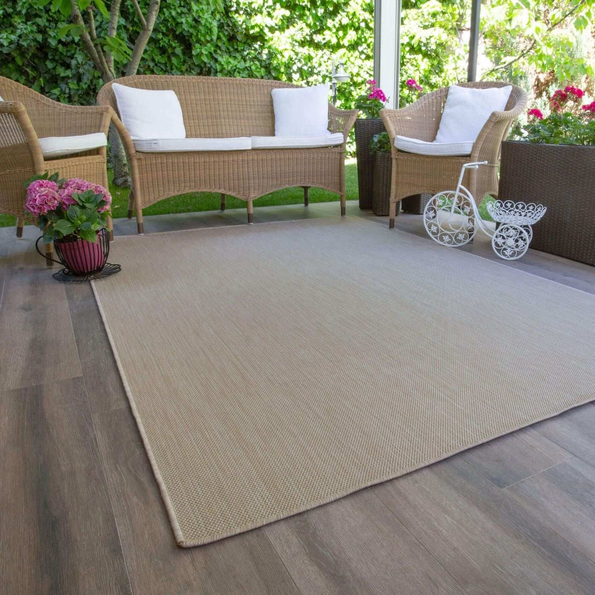 Ecology Outdoor Rug Beige 500B by The Rugs