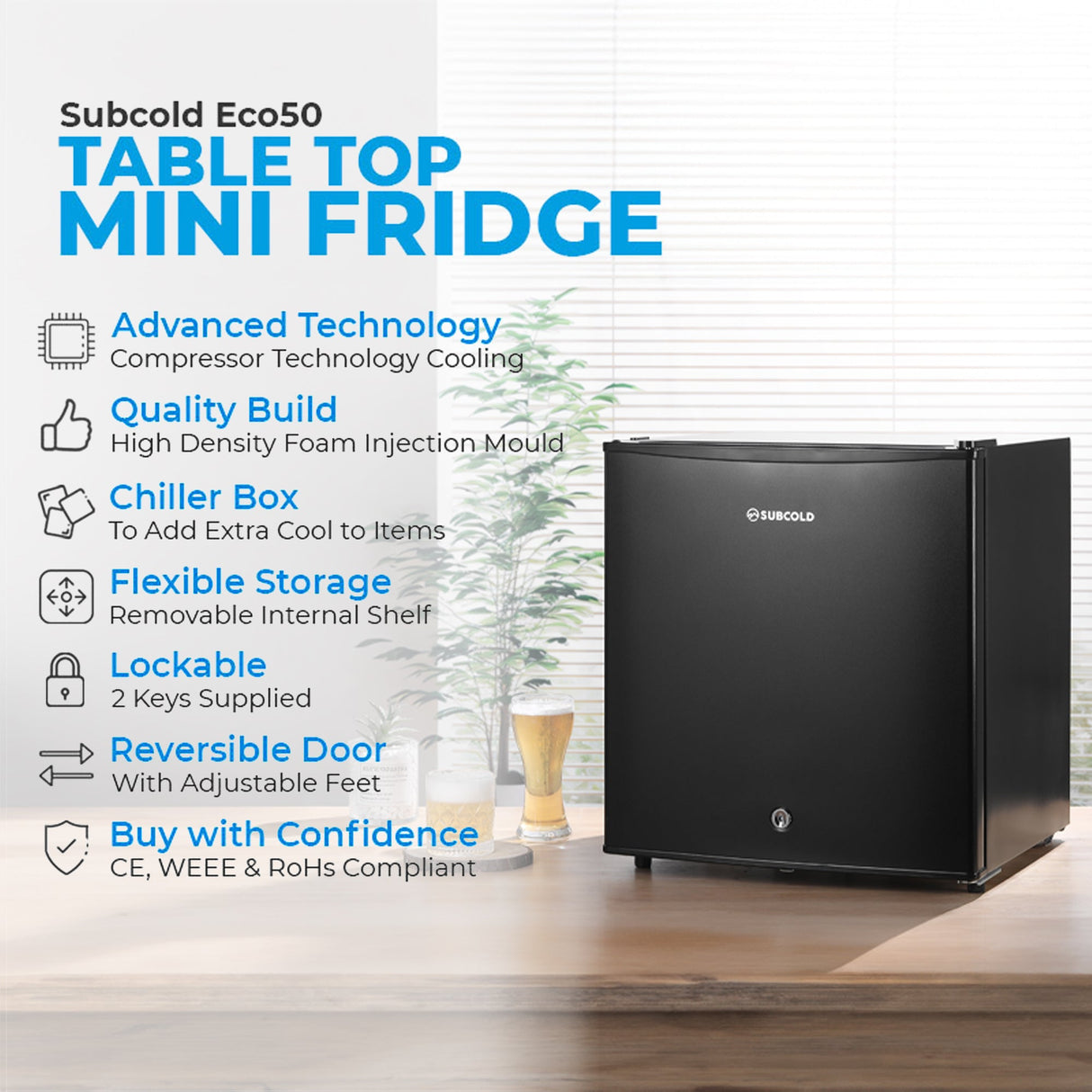 Subcold Eco50 Mini Fridge - 45L