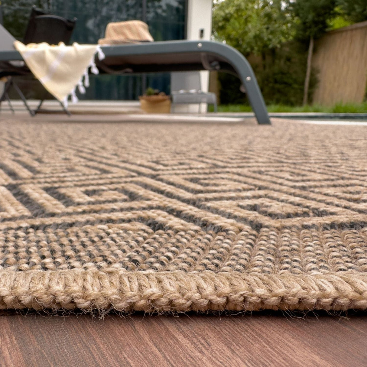 Nature Outdoor Rug Dark Grey by The Rugs
