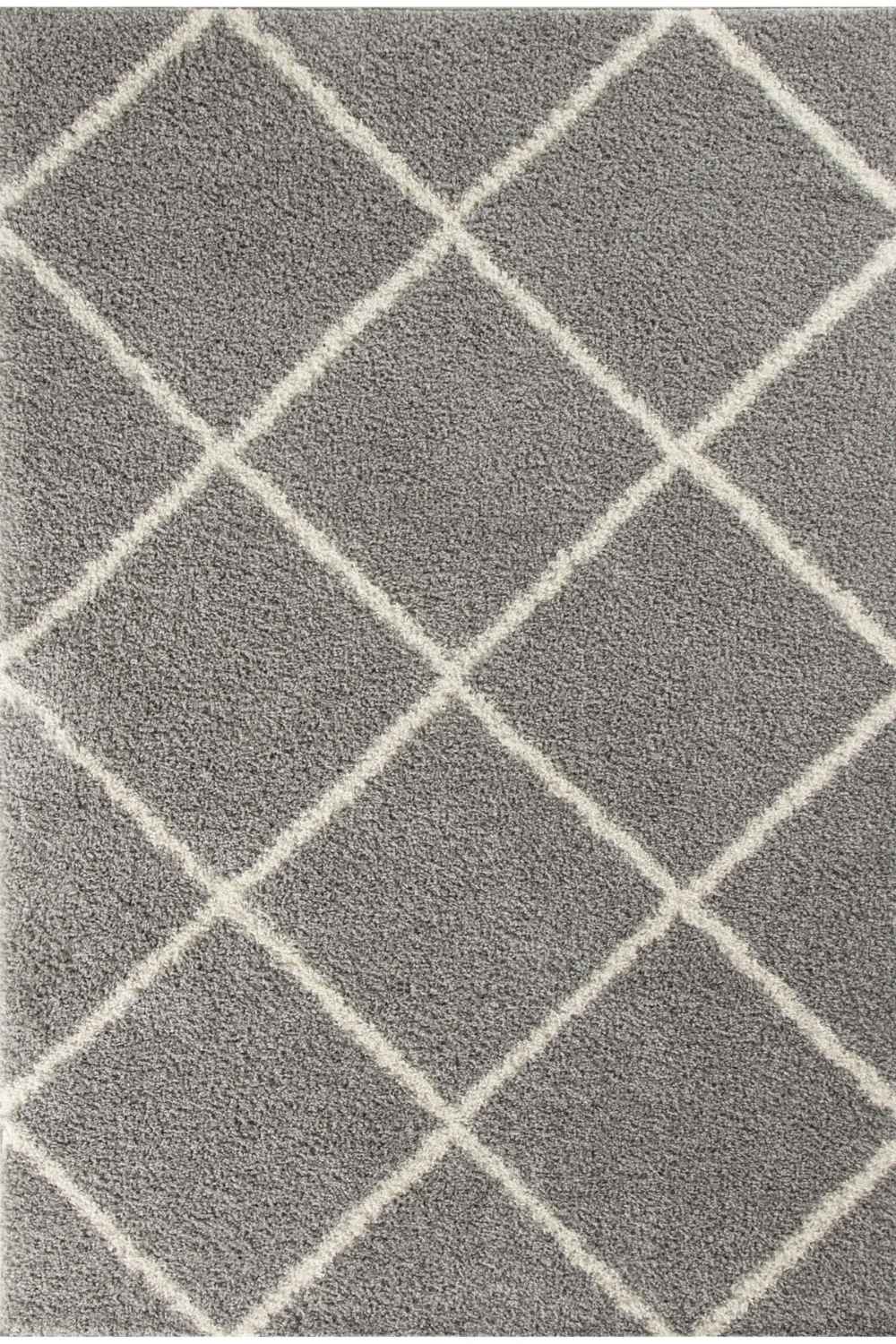 Moroccan Grey Shaggy Rug | 510